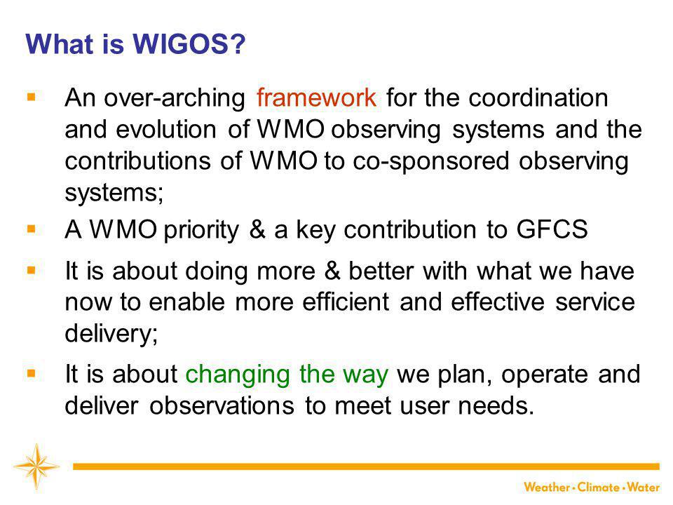 What is WIGOS.