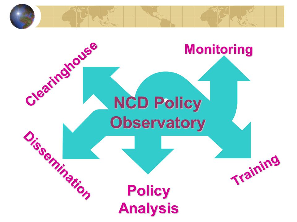 NCD Policy Observatory Clearinghouse Dissemination Policy Analysis Monitoring Training