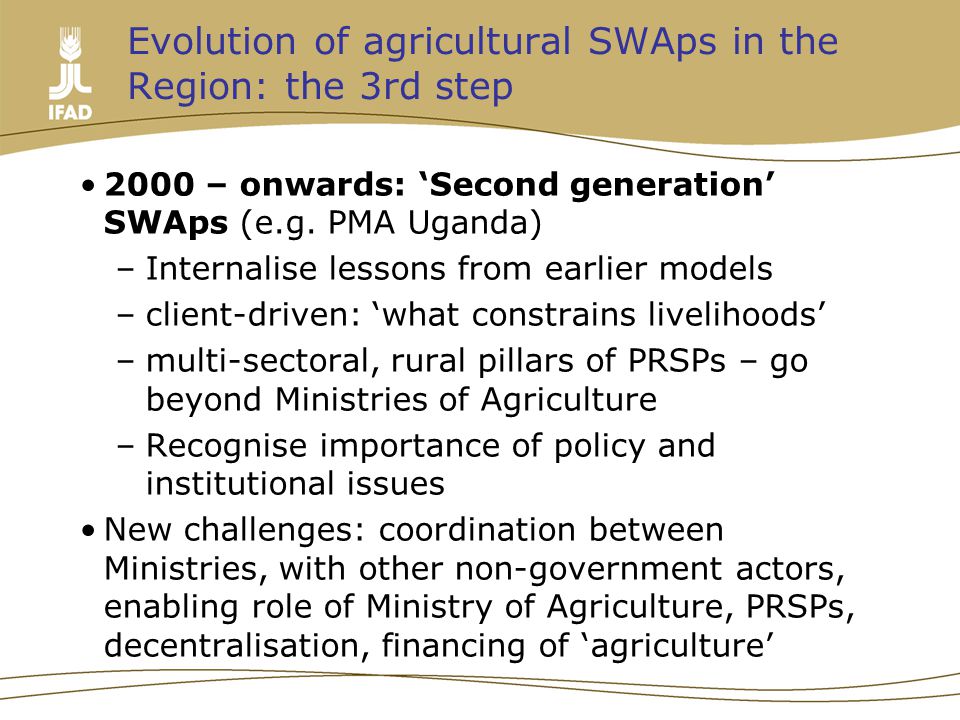 2000 – onwards: ‘Second generation’ SWAps (e.g.