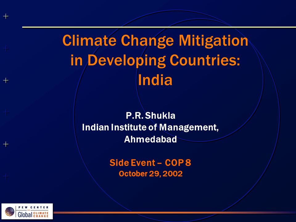 Climate Change Mitigation in Developing Countries: India P.R.