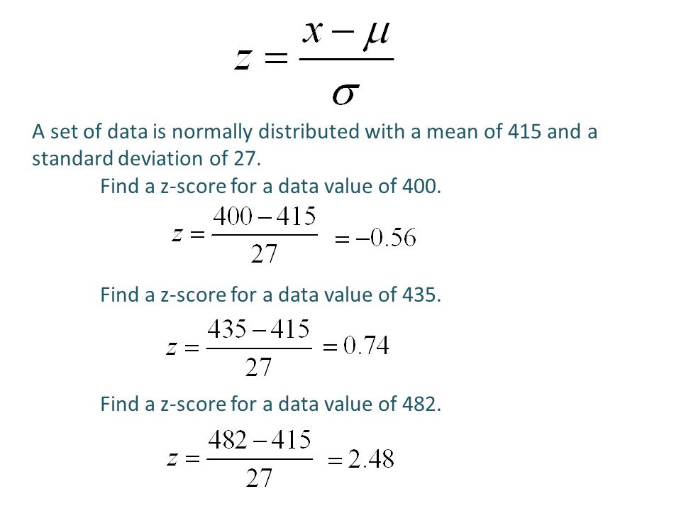 How to find sale the z value