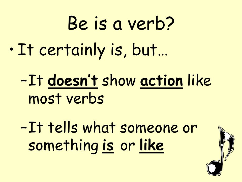 The BE Verb