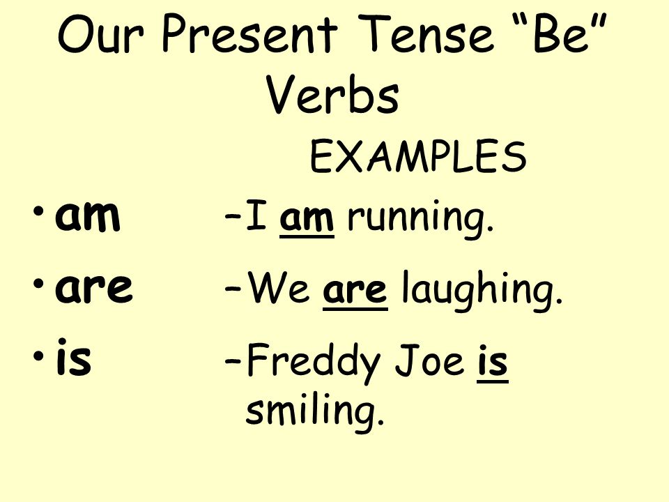 Example time Marvin was being silly. NOTE: with this example we are using two verbs, was and being.