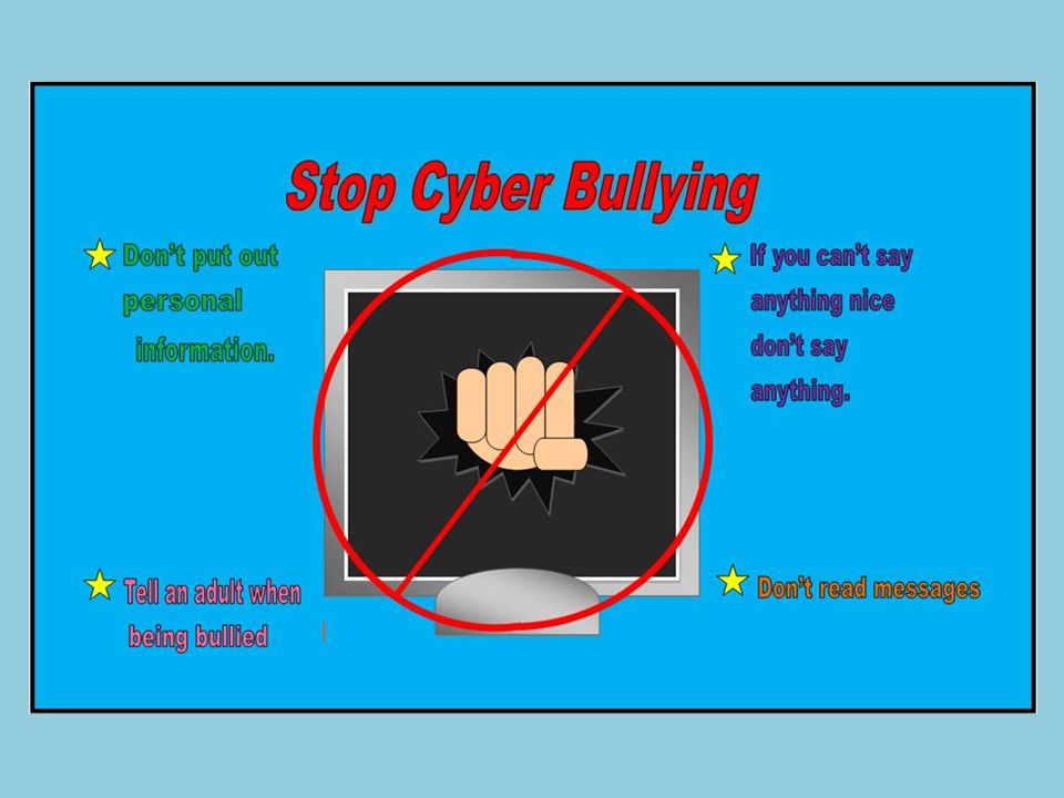 Tell someone you always trust. Report any cyber bullying, even if its not happening to you.