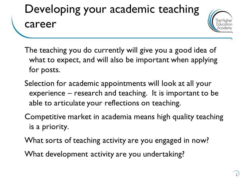 The teaching you do currently will give you a good idea of what to expect, and will also be important when applying for posts.