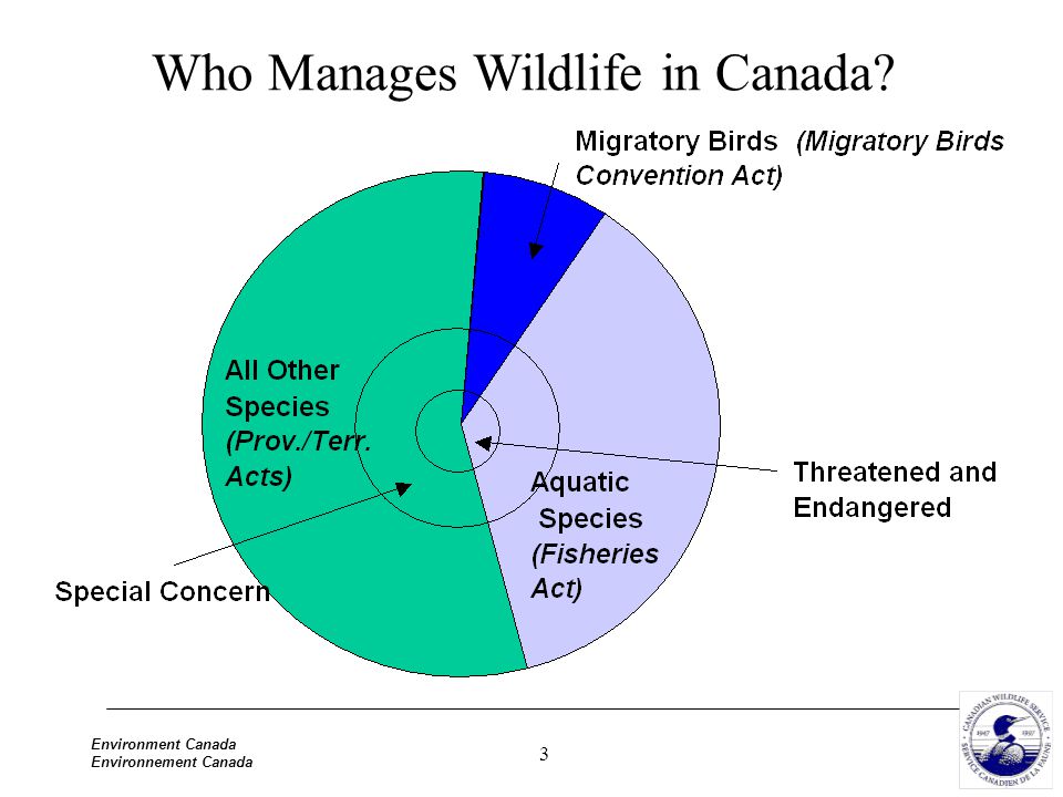 3 Environment Canada Environnement Canada Who Manages Wildlife in Canada