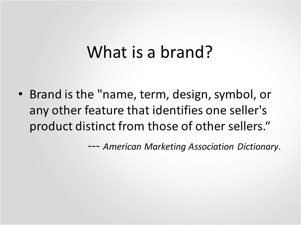 What is a brand.