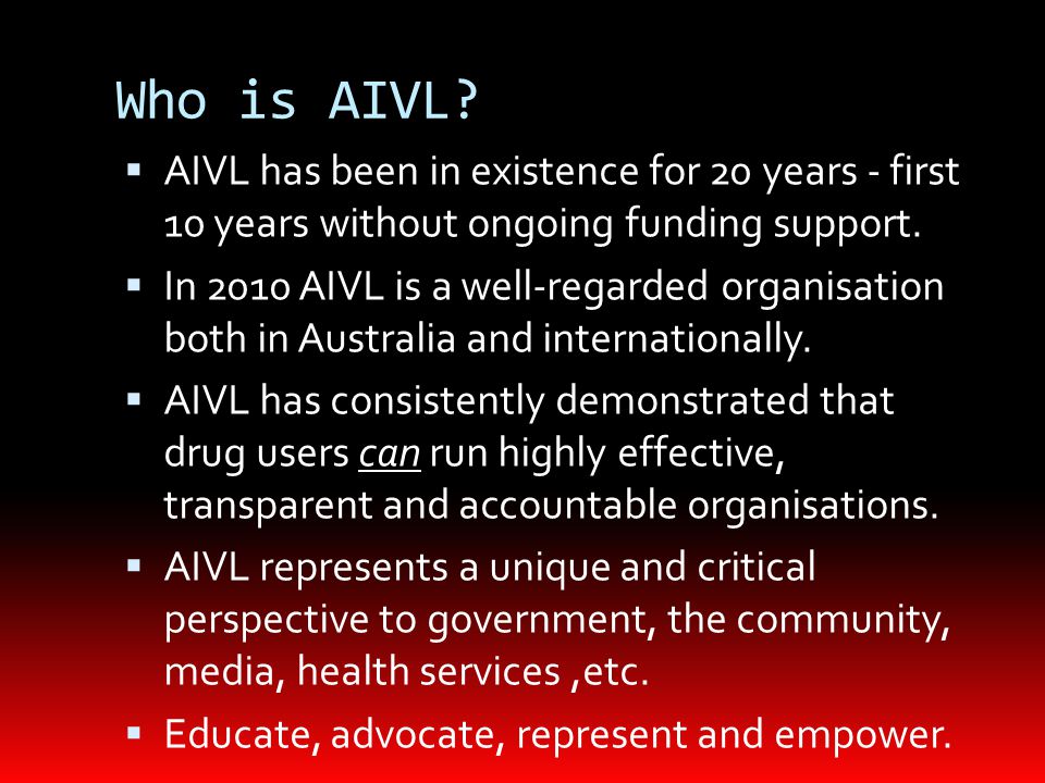 Who is AIVL.