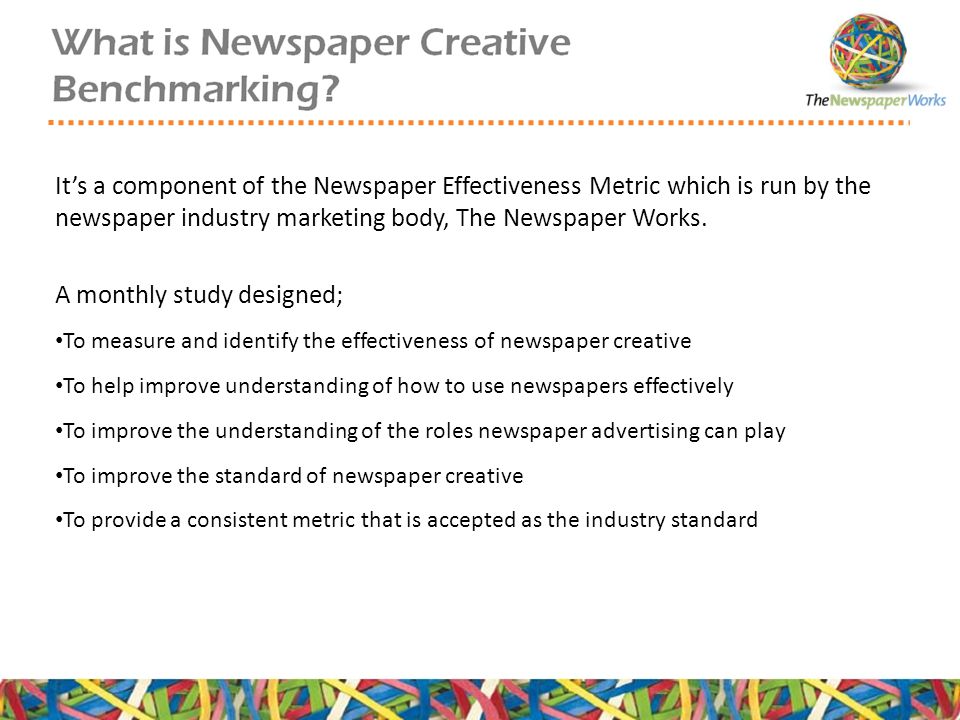 It’s a component of the Newspaper Effectiveness Metric which is run by the newspaper industry marketing body, The Newspaper Works.