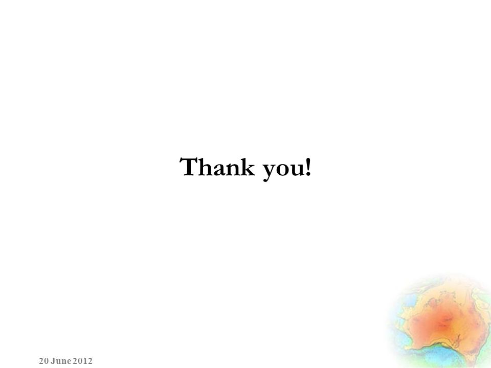 Thank you! 20 June 2012