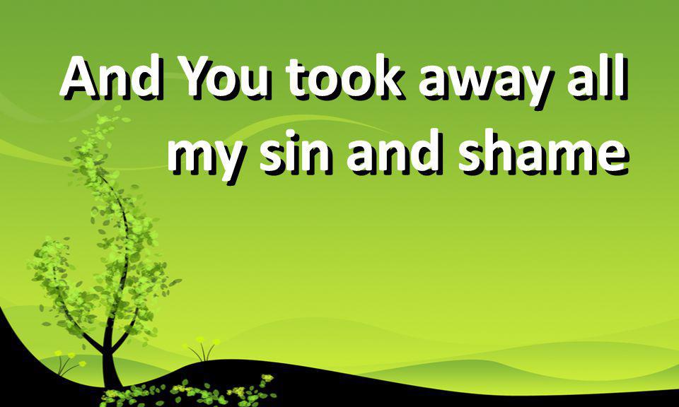 And You took away all my sin and shame