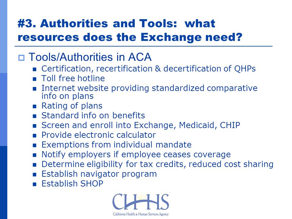 #3. Authorities and Tools: what resources does the Exchange need.