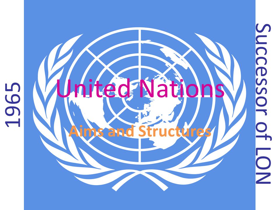 United Nations Aims and Structures 1965 Successor of LON