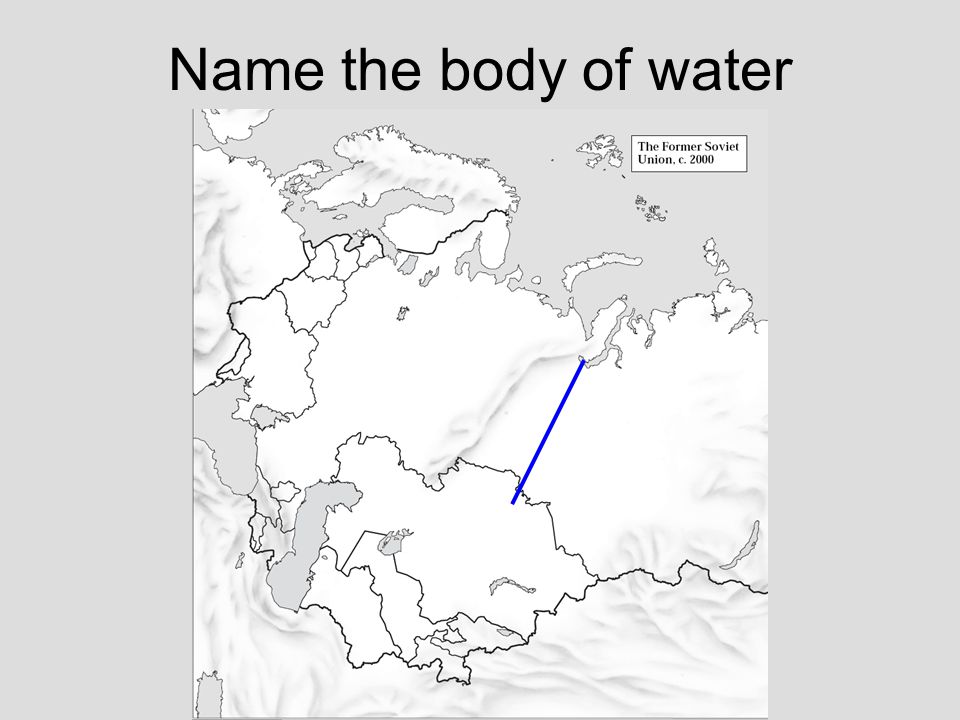 Name the body of water