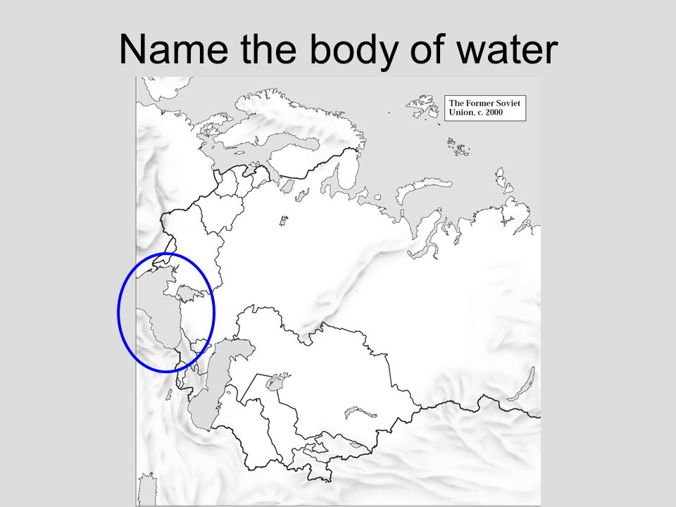 Name the body of water