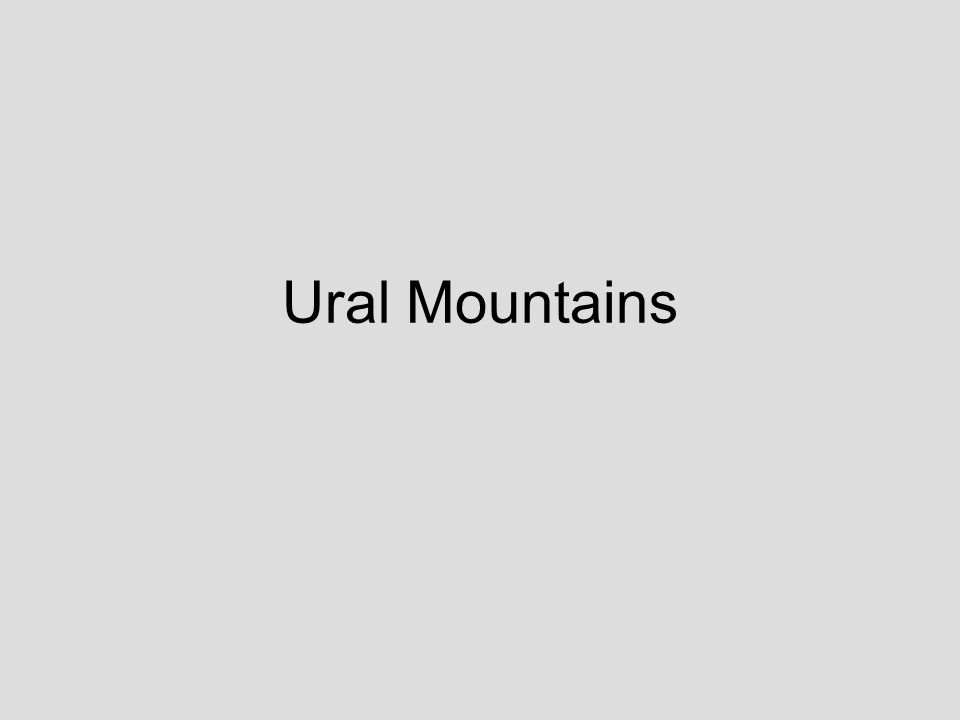 Ural Mountains