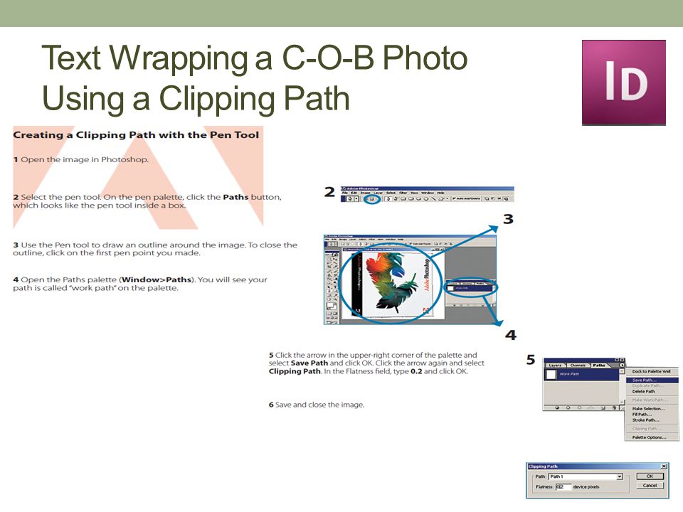 Text Wrapping a C-O-B Photo Using a Clipping Path