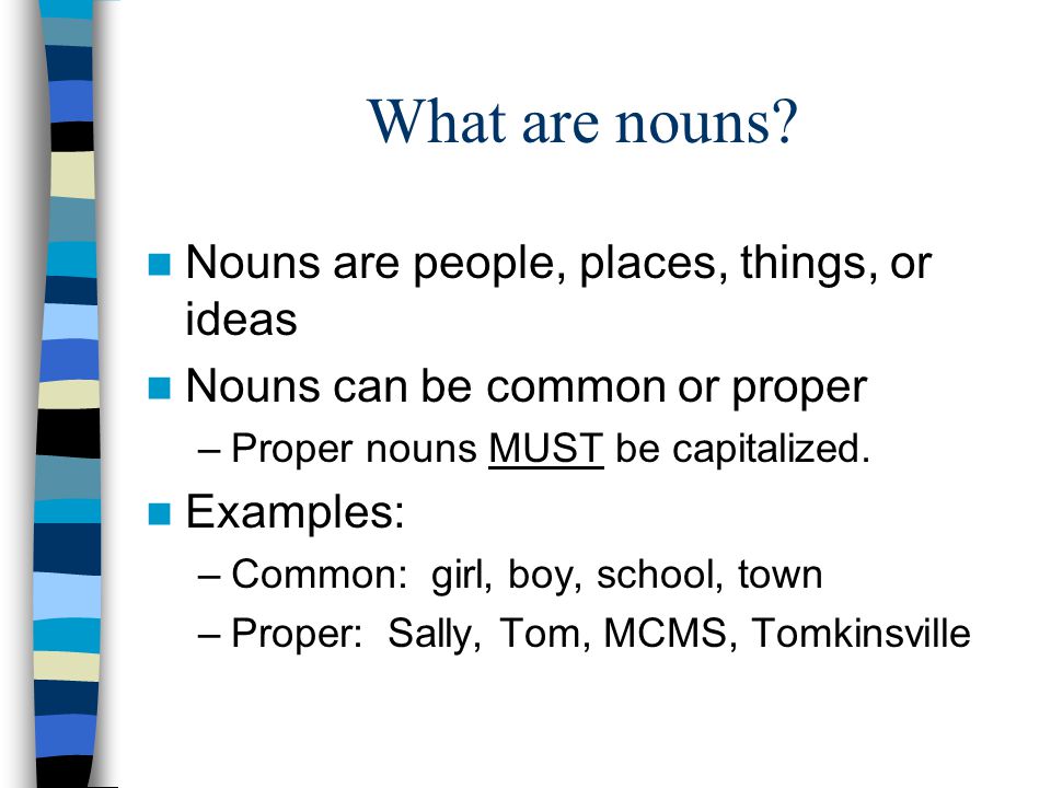 What are nouns.
