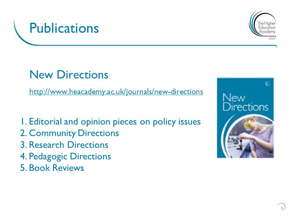 New Directions   2 Publications 1.