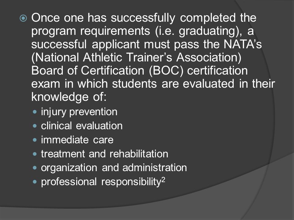  Once one has successfully completed the program requirements (i.e.