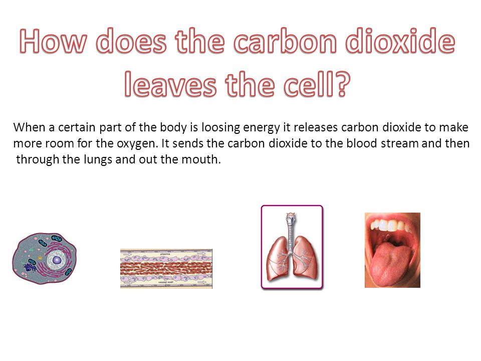 When a certain part of the body is loosing energy it releases carbon dioxide to make more room for the oxygen.