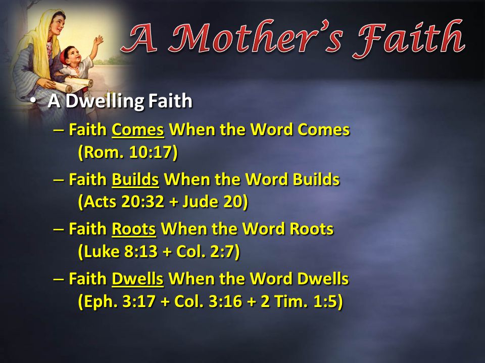 A Dwelling Faith A Dwelling Faith – Faith Comes When the Word Comes (Rom.