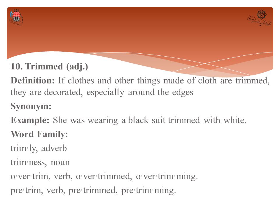 Wordlist 18 Symbolic Clothing 1 Accessory N Definition