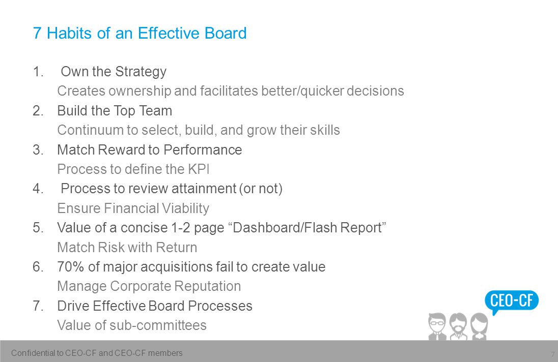 7 Habits of an Effective Board 1.