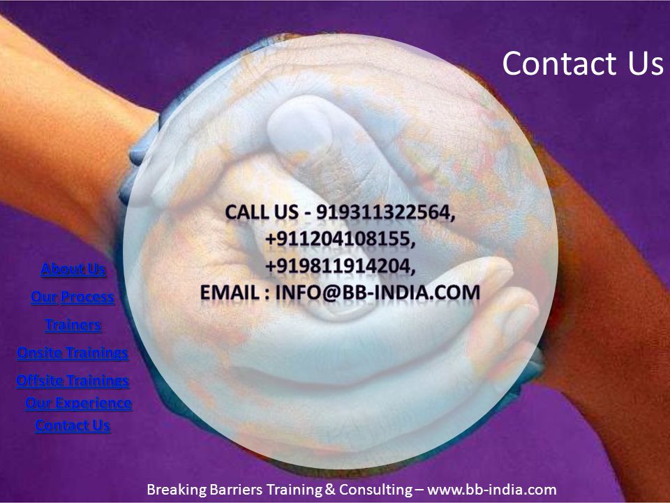 Contact Us Breaking Barriers Training & Consulting –