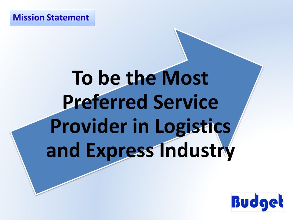 To be the Most Preferred Service Provider in Logistics and Express Industry Mission Statement