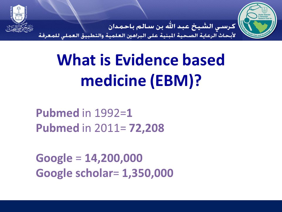What is Evidence based medicine (EBM).