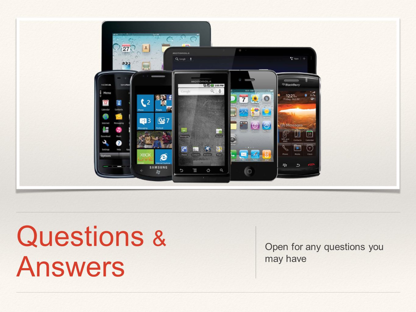 Questions & Answers Open for any questions you may have