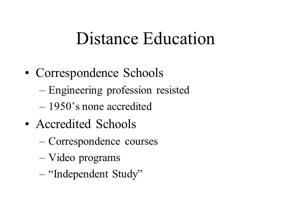 Distance Education A trend