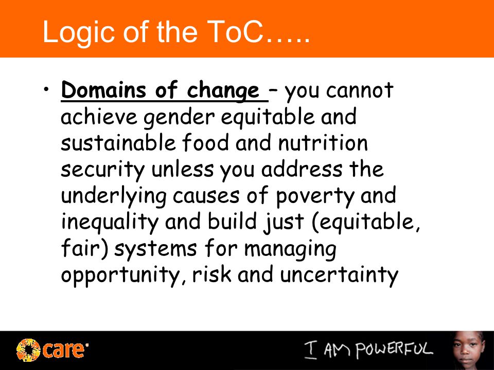Logic of the ToC…..