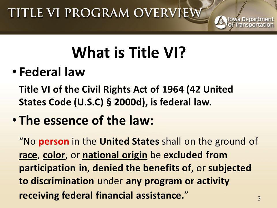 What is Title VI.