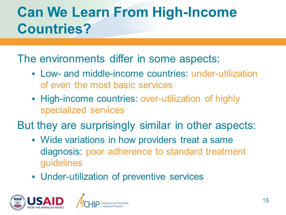 15 Can We Learn From High-Income Countries.