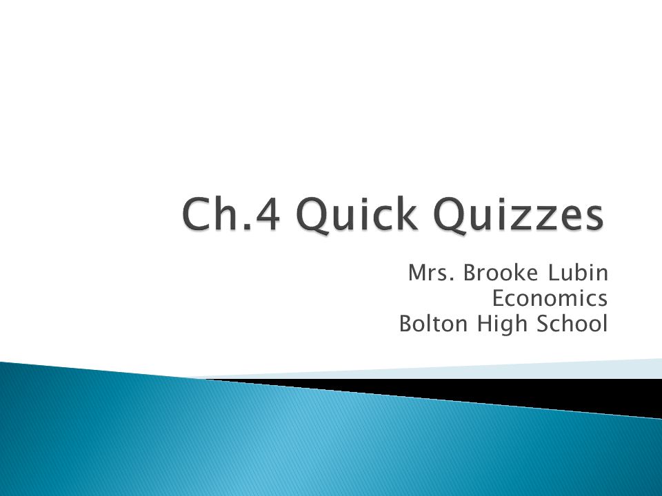 Mrs. Brooke Lubin Economics Bolton High School