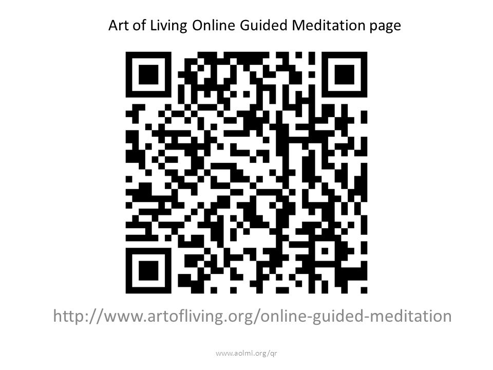 Art of Living Online Guided Meditation page