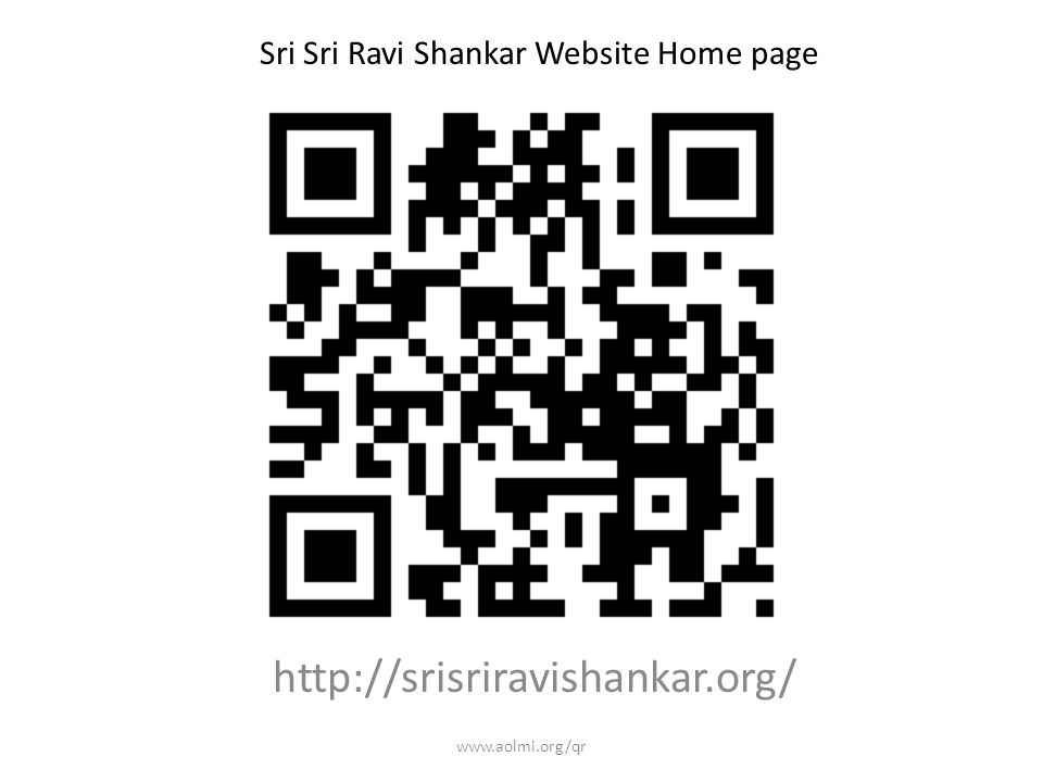 Sri Sri Ravi Shankar Website Home page