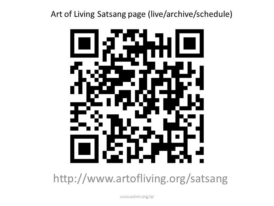 Art of Living Satsang page (live/archive/schedule)