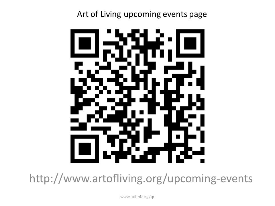 Art of Living upcoming events page