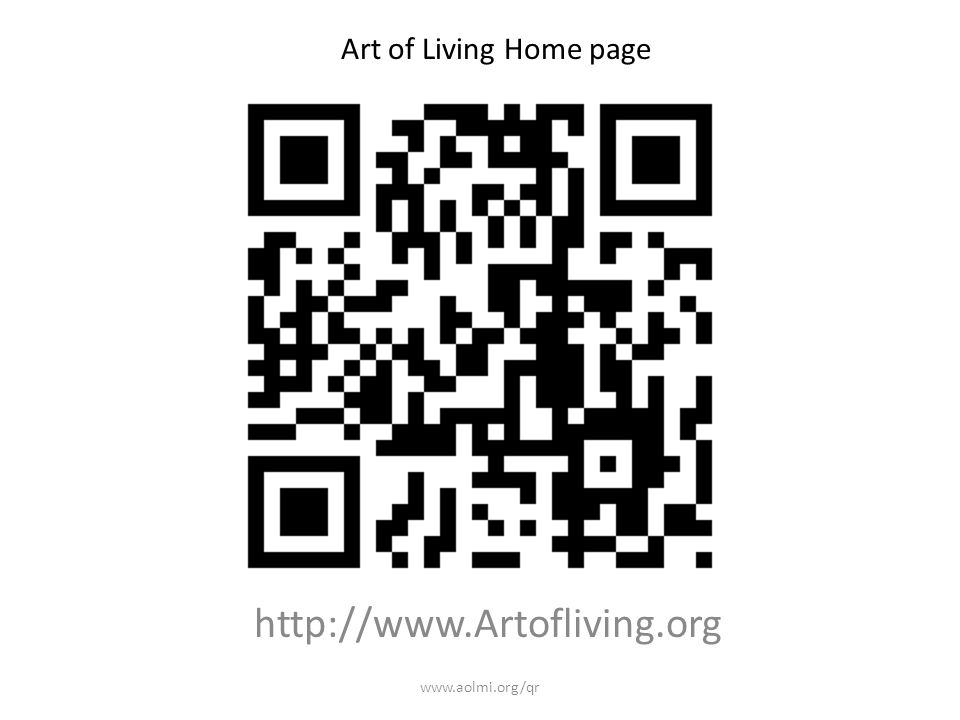 Art of Living Home page