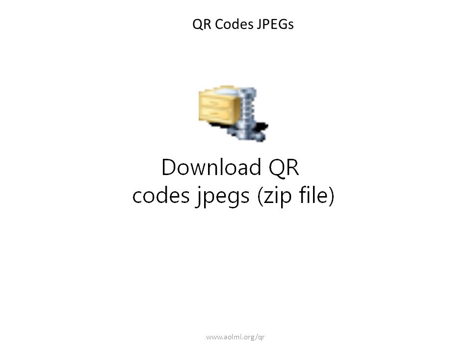 QR Codes JPEGs