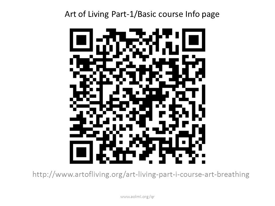 Art of Living Part-1/Basic course Info page