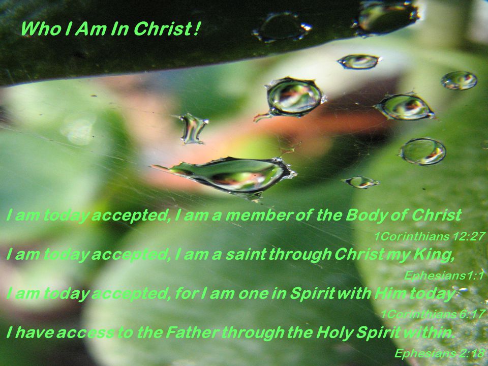Who I Am In Christ .