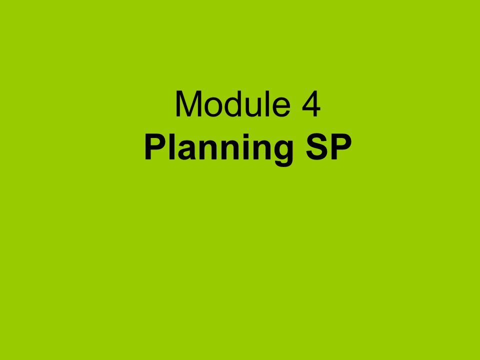 Module 4 Planning SP