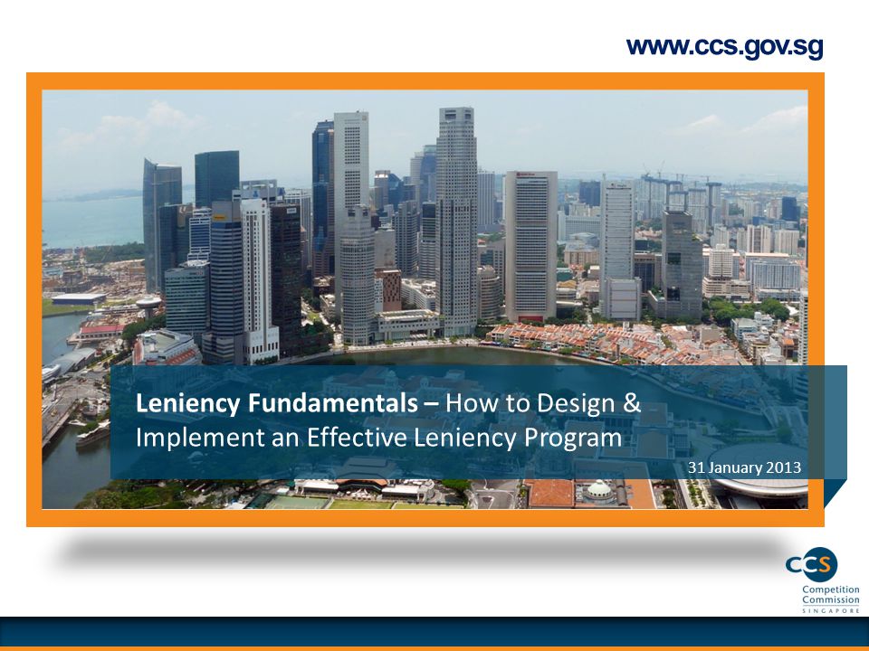 31 January 2013 Leniency Fundamentals – How to Design & Implement an Effective Leniency Program