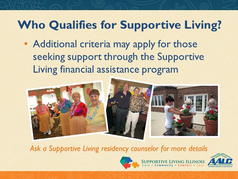 Who Qualifies for Supportive Living.