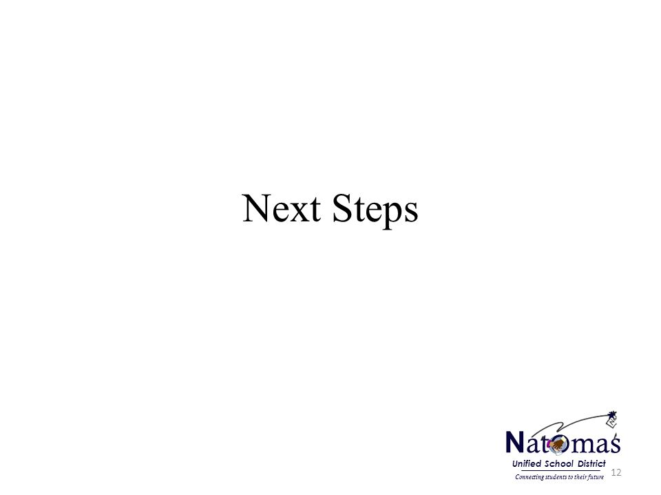 Next Steps 12 N at o mas Connecting students to their future Unified School District