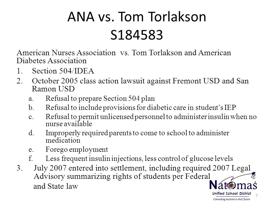 ANA vs. Tom Torlakson S American Nurses Association vs.
